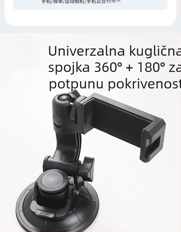 Držač za telefon u autu sa vakuum držačem na prednje staklo – za navigaciju, selfie i snimanje videa (bez napajanja)