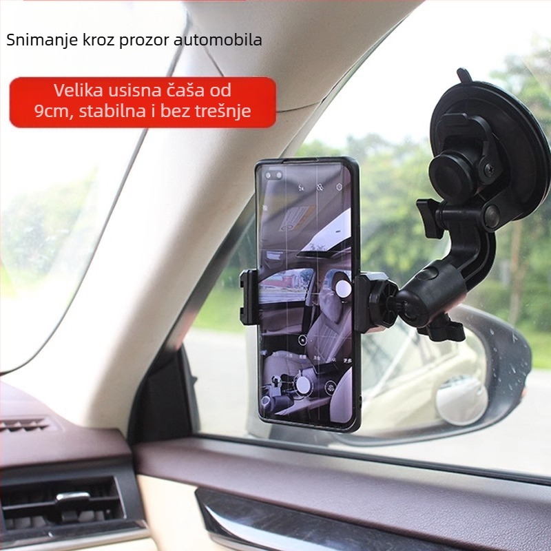 Držač za telefon u autu sa vakuum držačem na prednje staklo – za navigaciju, selfie i snimanje videa (bez napajanja)