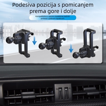 Plastični držač telefona za auto, univerzalni, s mogućnošću prilagodbe
