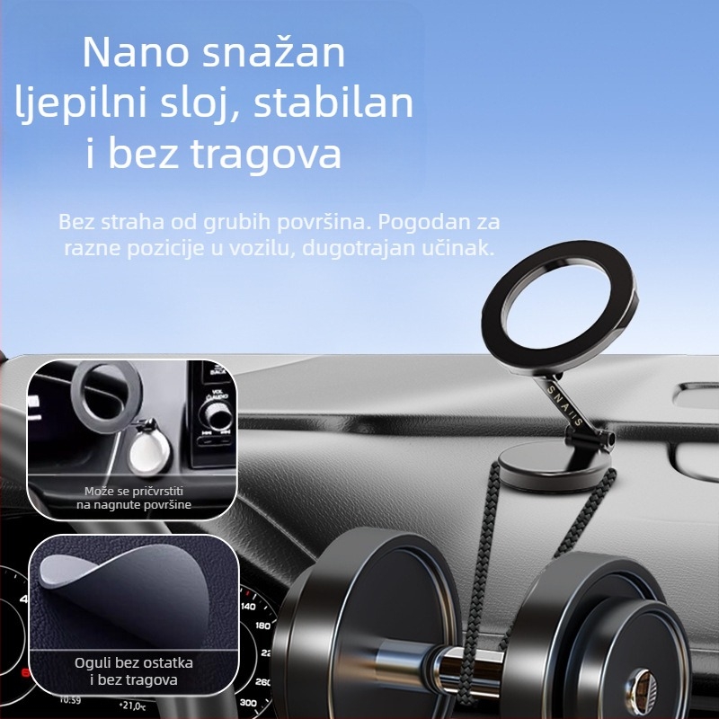 Univerzalni magnetski držač za telefon u autu – za instrument ploču; Marka: Yizhi Valley; Ugradnja: magnetsko prislanjanje; Kompatibilnost: univerzalna