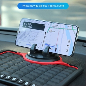 PVC materijal protuklizna podloga za automobil s 360° rotirajućim držačem navigacije i multifunkcionalnom prostirkom za odlaganje na ploči instrumenata