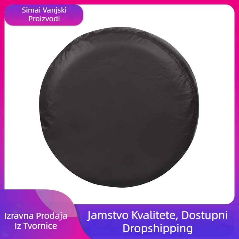 Vanjska navlaka za rezervnu gumu automobila od Oxford tkanine – vodootporna i otporna na prašinu, proširivi otvor, tiskani logotip, mogućnost prilagodbe