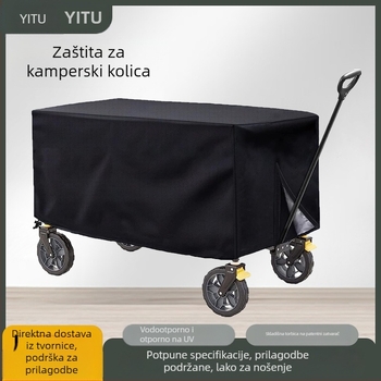Pokrov za zaštitu od prašine i sunčeve zaštite za sklopiva kamp kolica i kolica za piknik; Materijal: 210D/420D Oxford tkanina; Ispis logotipa podržan; Pakiranje: torba za pohranu sa zatvaračem + prozirna OPP vrećica; Stil: moderni minimalistički