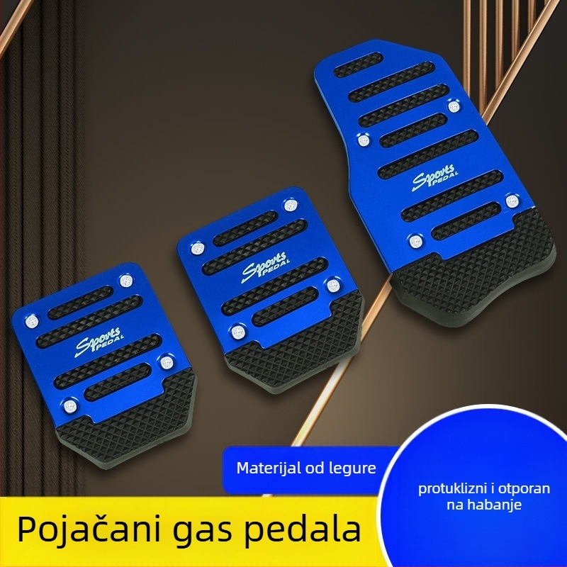 Set papučica za automobil – neklizajuće papučice od aluminijske legure za ručni mjenjač, univerzalna kompatibilnost, Jiachangqi