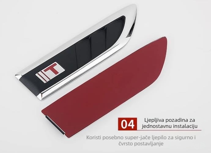Naljepnica za karoseriju vozila, PET materijal, montaža ljepilom, univerzalna primjena
