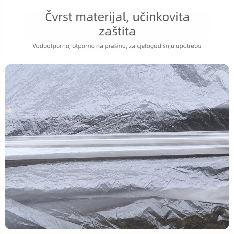 Jednokratni prozirni navlaka za auto, univerzalna, PE plast, potpuno vanjsko pokrivanje, zaštita od sunca, kiše i prašine