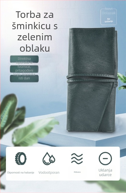 14-dijelni set četkica za šminkanje s PU torbicom za pohranu i remenom – prenosivo, marka Chani