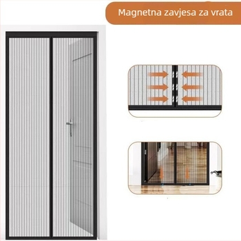 Magnetska tanka gazena zavjesa za vrata; poliester; protiv komaraca; pogodna za dnevni boravak, spavaću sobu i balkon; stil modernna jednostavnost; marka yononet.