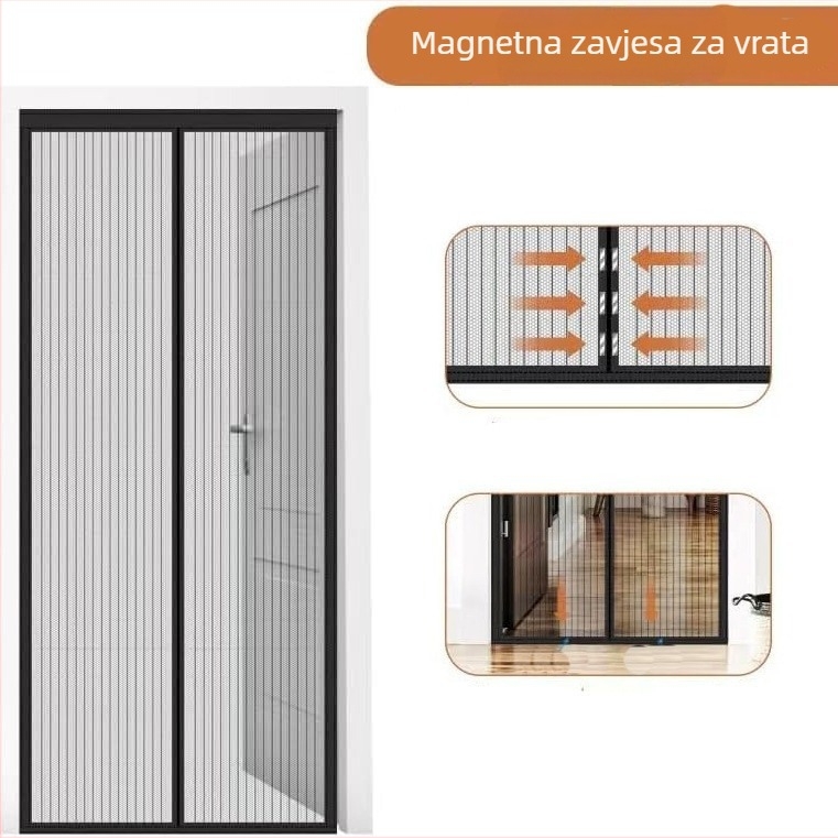 Magnetska tanka gazena zavjesa za vrata; poliester; protiv komaraca; pogodna za dnevni boravak, spavaću sobu i balkon; stil modernna jednostavnost; marka yononet.