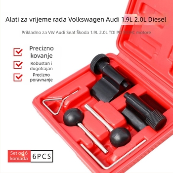 HTL 6-dijelni set alata za popravak automobila – alati za fiksiranje bregaste osovine i alati za zamjenu razvodnog remena za Volkswagen i Audi