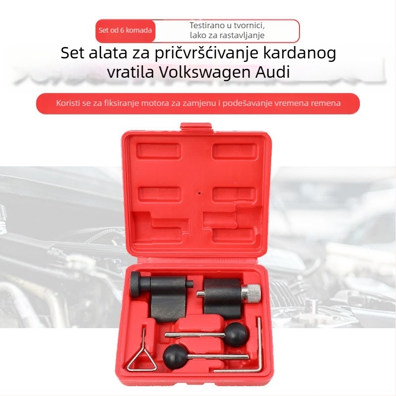 HTL 6-dijelni set alata za popravak automobila – alati za fiksiranje bregaste osovine i alati za zamjenu razvodnog remena za Volkswagen i Audi