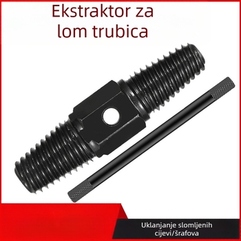 Univerzalni izvlačivač za slomljene glave vijaka vodovodnih cijevi — čelik od ugljika, duljina 90 mm, težina 0,2 kg