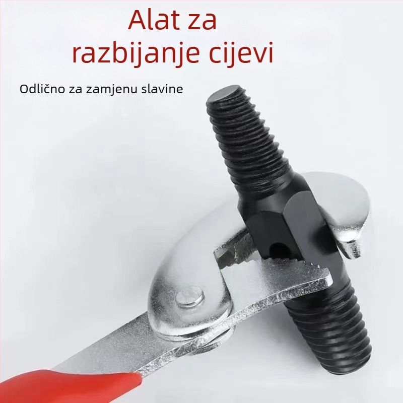 Izvlačenje prekinute niti slavine, kućna upotreba, dvostruka glava s anti-slip zubima, alat za popravak trokutastog ventila za vodovodne cijevi