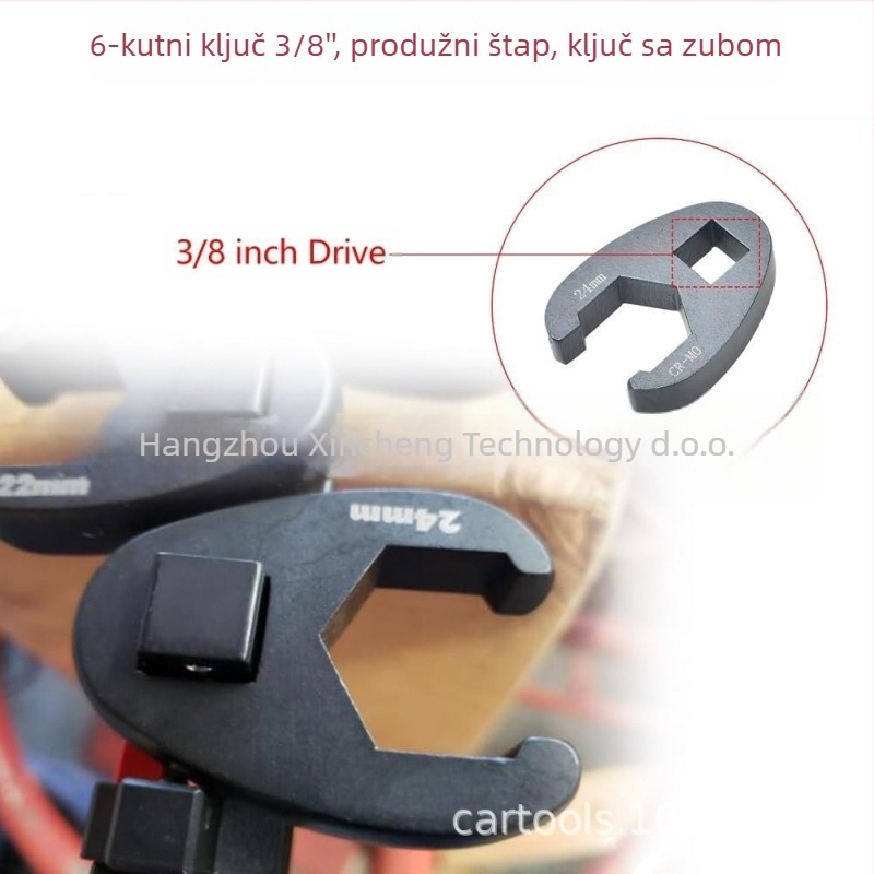 Set glavnih dijelova ključeva za autoservis, visoko ugljični čelik, dvije verzije: 15 glava i 19 glava, masa 1,4–2 kg