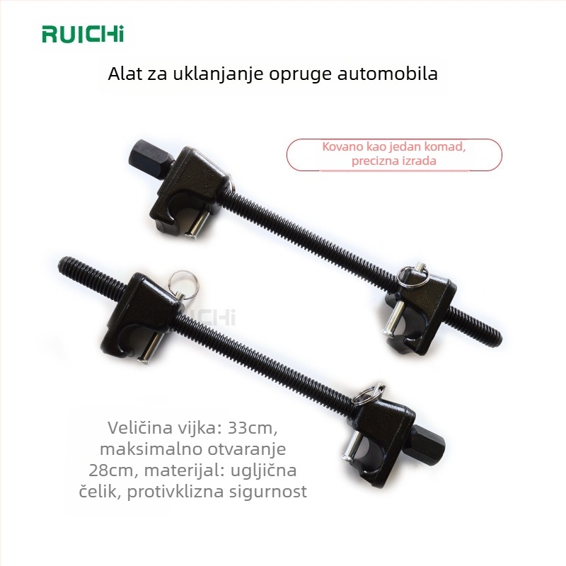 DTBD 2-komadni komplet za demontažu amortizora automobila i kompresor za opruge — krom vanadij čelik, plastična kutija, 3,6 kg