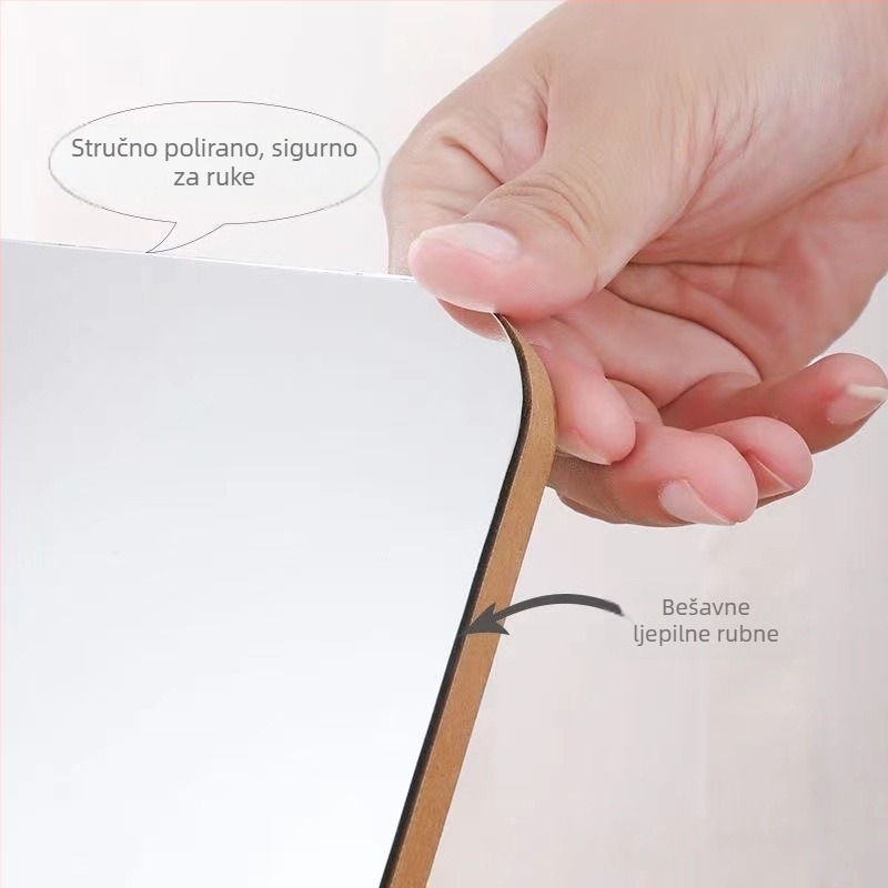 Stolno ogledalo s jednostranim zrcalom, drveni okvir, pogodno za dnevni boravak, spavaću sobu ili kupaonicu