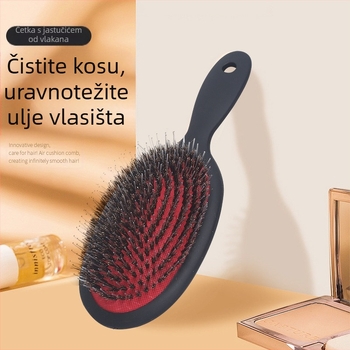 Četka za kosu s ovalnom pločom od ABS-a, s zračnim jastučićem i masaža vlasišta