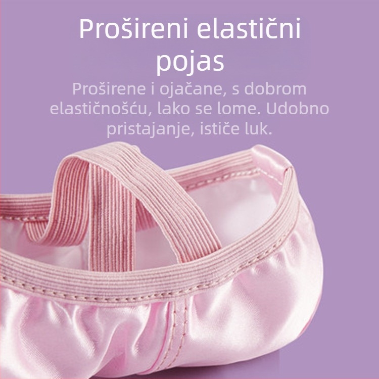 Dječje baletanke Iron Arrow, gornji dio od svile, potplat od bikove kože, obične debljine