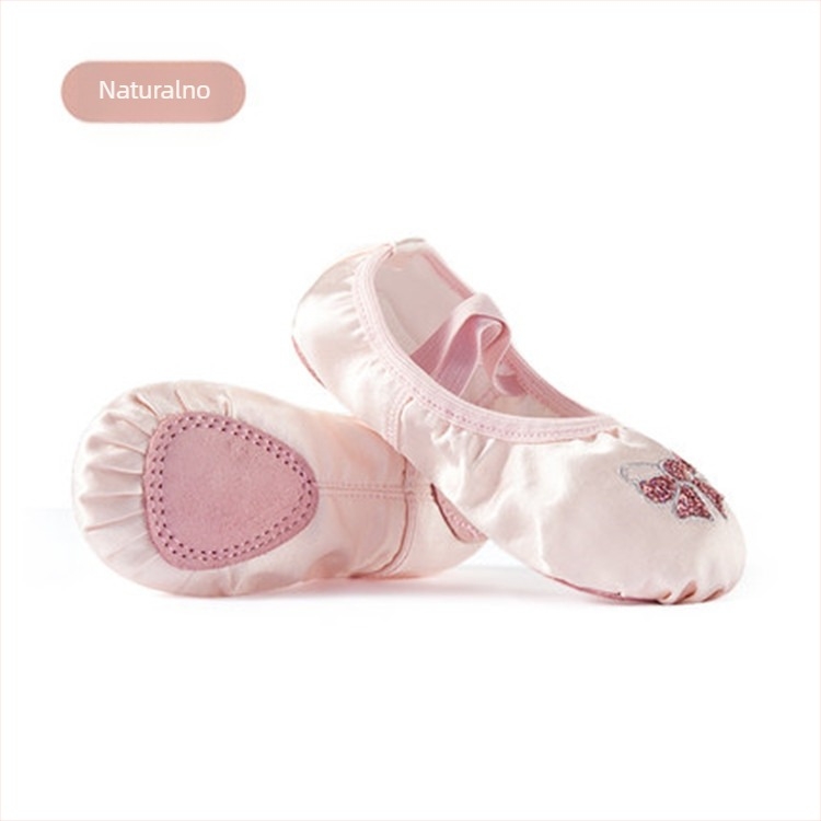 Dječje baletanke Iron Arrow, gornji dio od svile, potplat od bikove kože, obične debljine