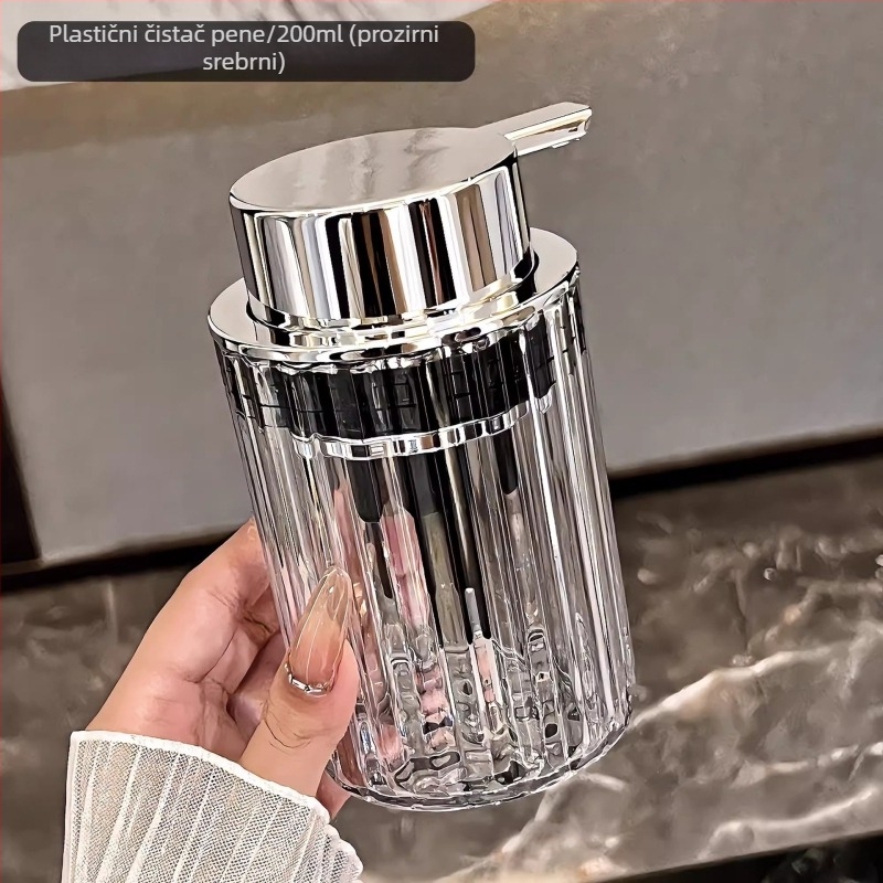 Pjenasti dispenser boca s kapom; materijal: PET/ABS/silikon; pakiranje: 75 kom; otisnuti logotip: Da; ovlaštene privatne marke: Da