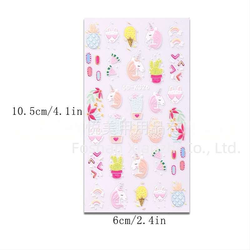 Nail art naljepnice – 5D reljefni Halloween dizajn s motivima torte, krofne i kaktusa – SWEET TREND OEM za žene, u stilu IN STYLE