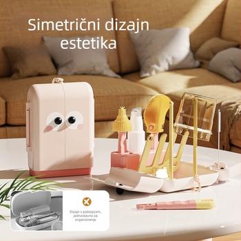 Dječji prijenosni dvostrani sklopivi set četki za boce – višefunkcionalne četke za čišćenje, silikonska četka za čaše i spremnik za pohranu