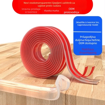 Djeca zaštitna traka za rub stola, samoljepljiva, Can Protect, duljina 1 m, pakiranje 1000 m, ovlaštene privatne marke: Da