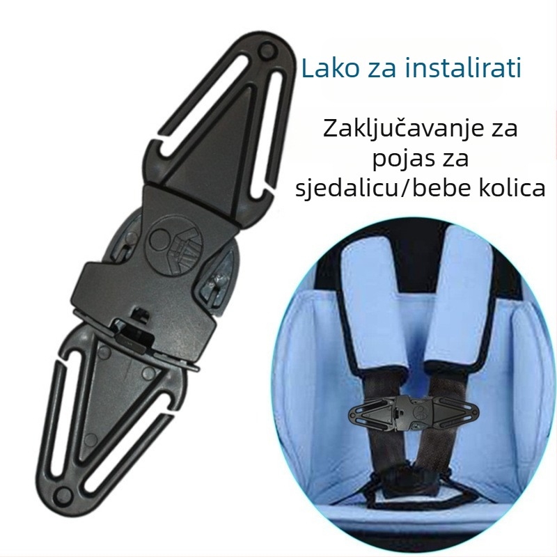 Kuka za remenski kaiš za dječje autosjedalice, protuklizna, podesivi mehanizam zaključavanja, 1 kom.