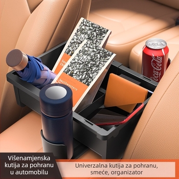 Kutija za maramice u automobilu i organizator naslona za ruku, ABS, 4.1 L kapaciteta, vodootporan i otporan na kompresiju, za Tesla