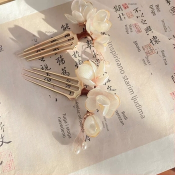 Magnolija dodatak za kosu: legura, sladak stil, cvjetni dizajn, ručno izrađeno, pogodno za festival