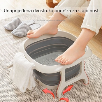 Sklopiva kadica za stopala s masažnom funkcijom - prenosna plastična kadica za stopala (PP+TPR)