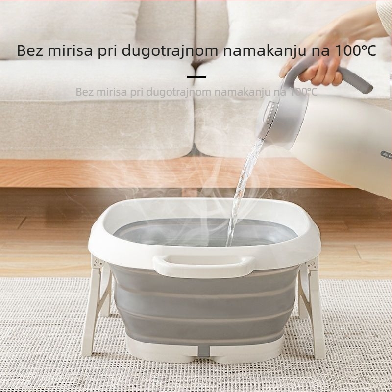 Sklopiva kadica za stopala s masažnom funkcijom - prenosna plastična kadica za stopala (PP+TPR)