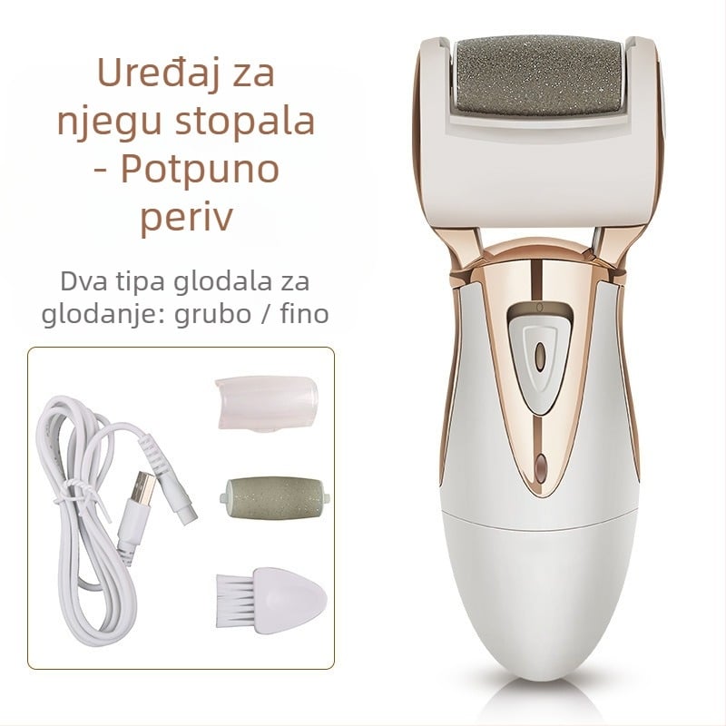 Električni pilnik za stopala JD505R – uklanja mrtvu kožu i žuljeve, pedikir za stopala, 5W, potpuno perivo tijelo (JD505R, 5W, potpuno perivo tijelo)