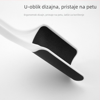 SHANG EN U-oblikovani dvostrani pilnik za stopala sa matiranom površinom, za uklanjanje mrtve kože, pedikir alat, ABS plast, pakiranje 200 kom