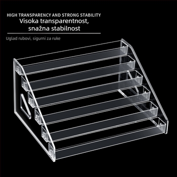 Akrilni stalak za izlaganje lakova za nokte - višeslojni plastični stalak, Manzilin, neto sadržaj 650, model Large Nail Polish Display Stand 01, 30 komada u kutiji