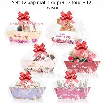 Poklon pakiranje s papirnom košarom; Materijal: kompozitni materijali; Marka: Xin delie; Specifikacije: 250 g karton; Posebno pakiranje: poklon pakiranje