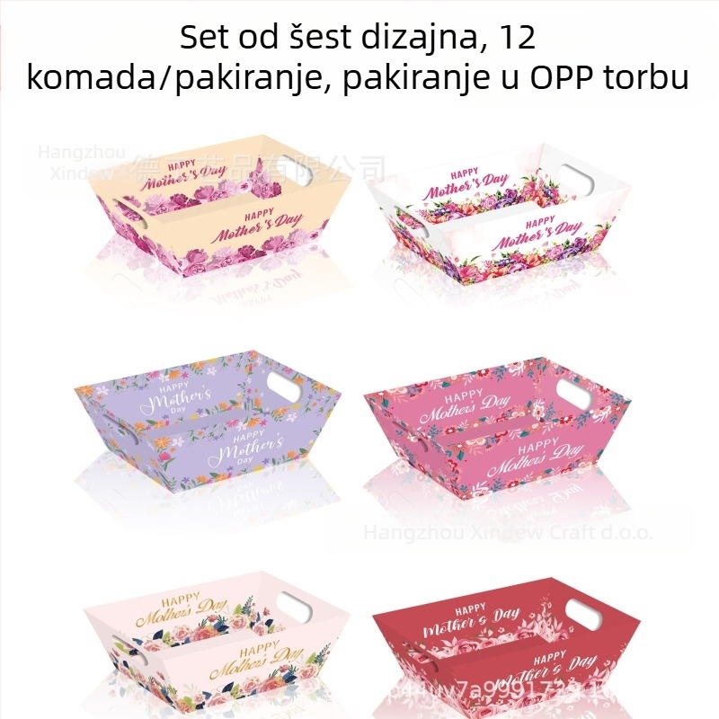 Poklon pakiranje s papirnom košarom; Materijal: kompozitni materijali; Marka: Xin delie; Specifikacije: 250 g karton; Posebno pakiranje: poklon pakiranje