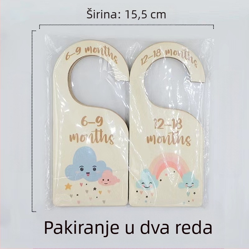 Drveni dijeljnik za dječju odjeću s dvostrukom bojom tiska