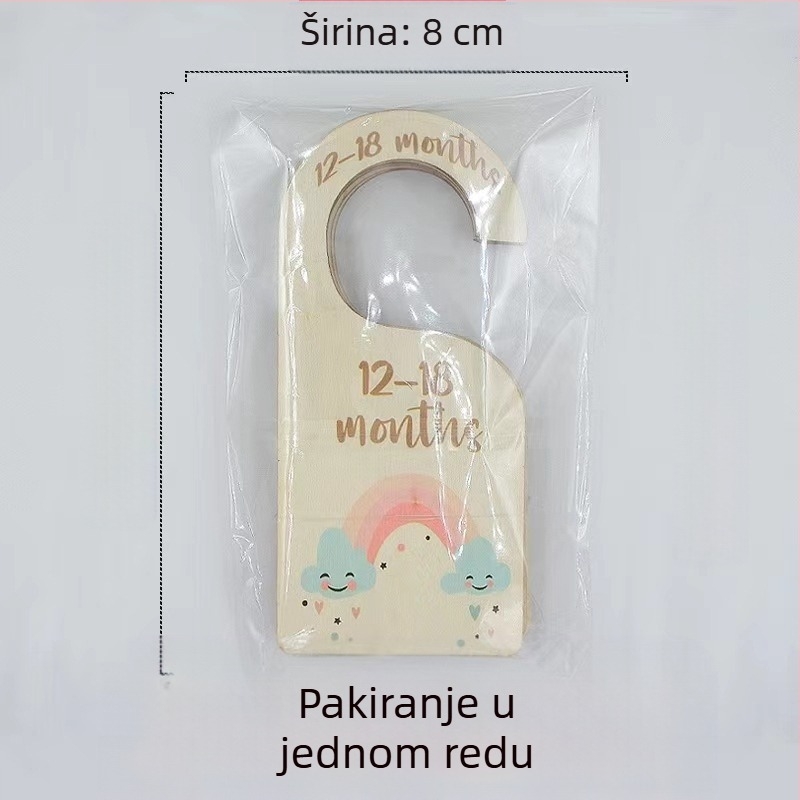Drveni dijeljnik za dječju odjeću s dvostrukom bojom tiska