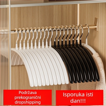 Metalni kutni vješalica za odjeću s bez tragova i anti-kliznim dizajnom, polukružni plastificirani dio i debeo profil za spavaću sobu