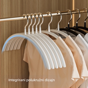 Metalni kutni vješalica za odjeću s bez tragova i anti-kliznim dizajnom, polukružni plastificirani dio i debeo profil za spavaću sobu