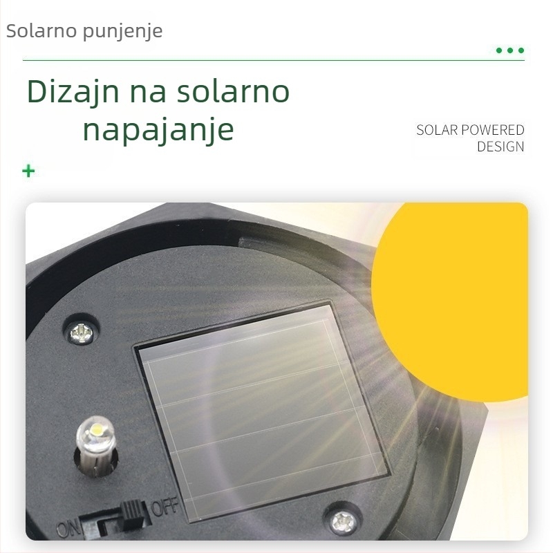 Vanjska solarna LED kuglasta svjetiljka promjera 10 cm – dekorativno osvjetljenje dvorišta, travnjaka i vrta