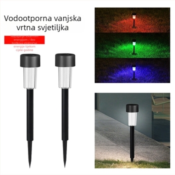 Vanjska solarna lampica za travnjak s IP65 vodootpornošću, LED izvor svjetla, snaga 5W, indukcijski prekidač, trajanje rada 6–12 sati