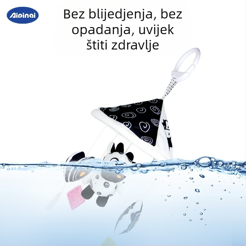 Aipinqi Plušasta viseća igračka sa zvončićem za kolica i krevetac – dizajn životinja, za bebe 0–3 godina, potiče vid, sluh i finu motoriku