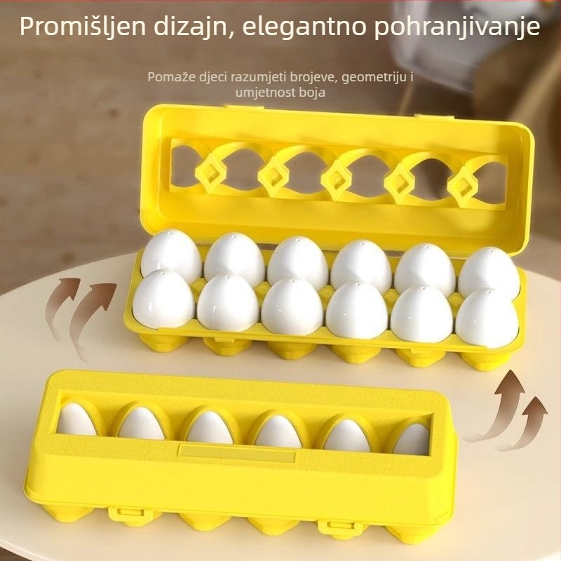 Montessori puzzle jaje za slaganje oblika – plastični materijal, Shang Yu brand, višefunkcionalno, OEM prilagodba logotipa, za djecu 4–6 godina