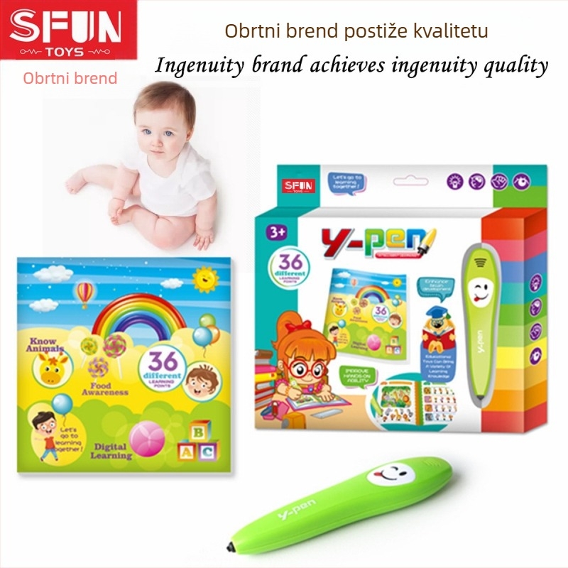 Dječja interaktivna pero za čitanje na engleskom jeziku – značajke: roditeljsko-dijete igre, prepoznavanje govora, glazba i zvukovi; materijal: plastika; napajanje: obična baterija; dobna skupina: 7–14 godina