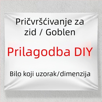 Tapiserija za zid - pravokutna, poliester tkanina, digitalni termalni prijenos, moderni minimalistički stil, prilagodljiva tkanina