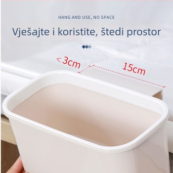 Viseći koš za pohranu uz krevet, plastični, višestruke namjene, montaža kukom, 1 sloj, za stolno i spavaću sobu