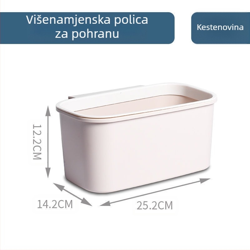 Viseći koš za pohranu uz krevet, plastični, višestruke namjene, montaža kukom, 1 sloj, za stolno i spavaću sobu