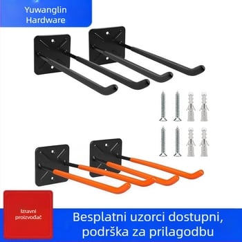 Zidna metalna kuka za garažu i skladište, zidna montaža, nosivost 30 kg, pet razina